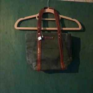 Longaberger corduroy tote
